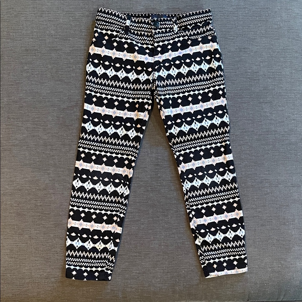 Girls Pants Pink Geometric Size 6X/7